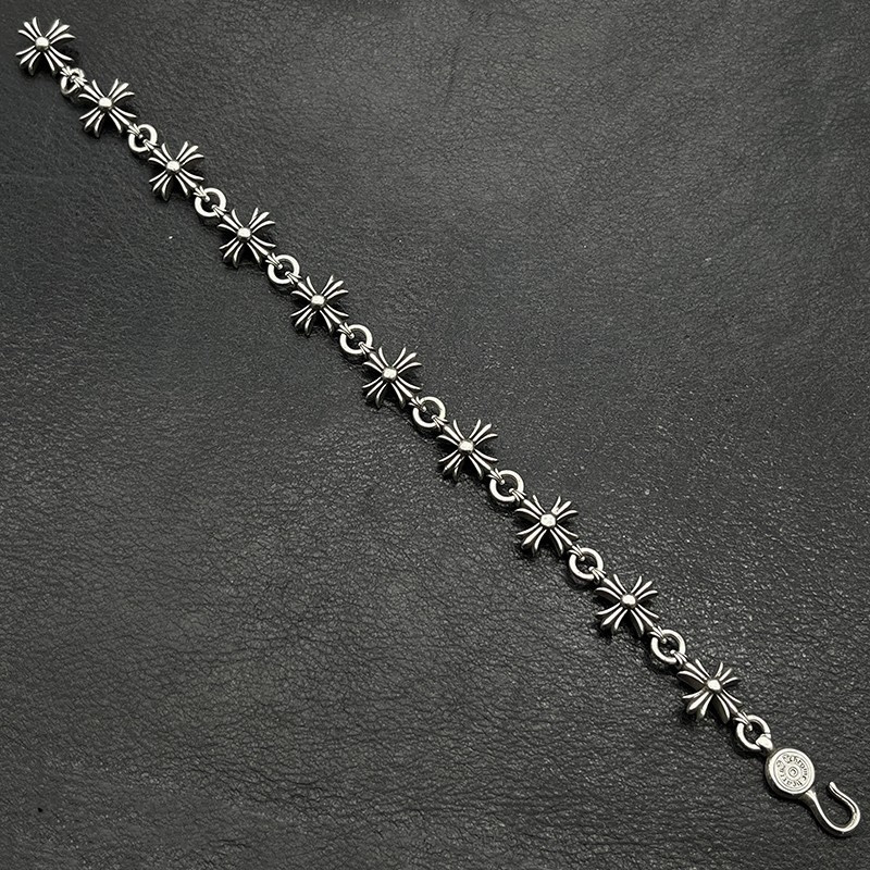 Ch*0me He**ts Cross Bracelet