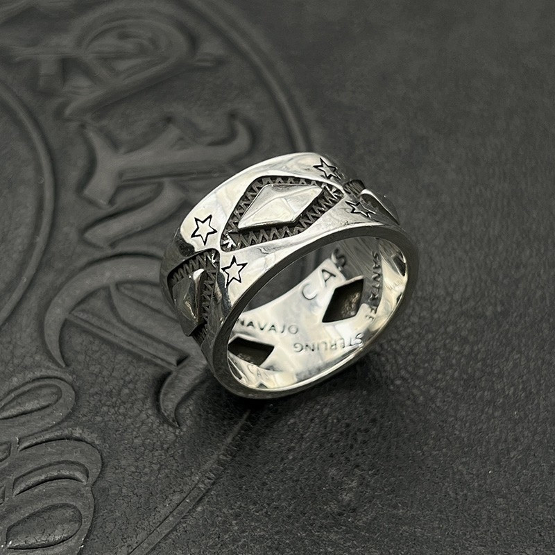Ch*0me He**ts D1am0nd-shaped Star Ring