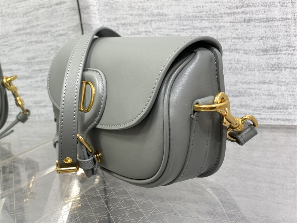 D10r BOBBY EAST-WEST BAG Latte Box Calfskin Grey