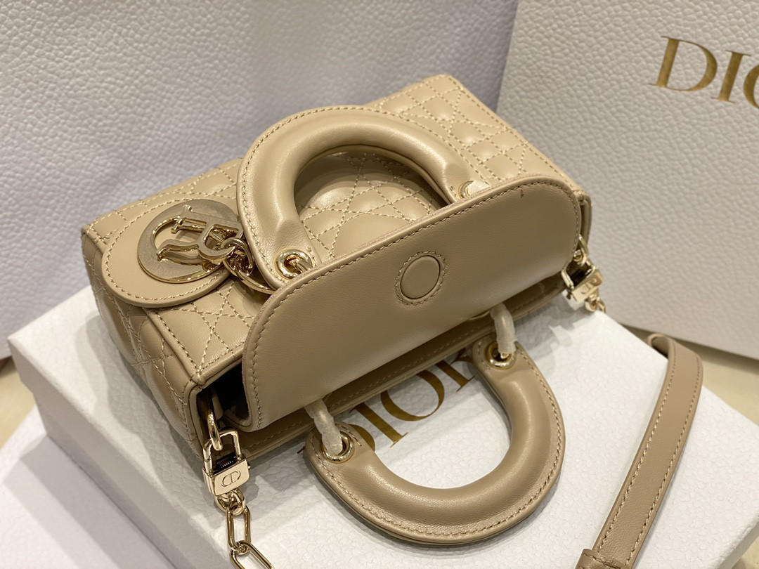 D10r MINI LADY D-JOY BAG Biscuit 16 x 9 x 5 CM