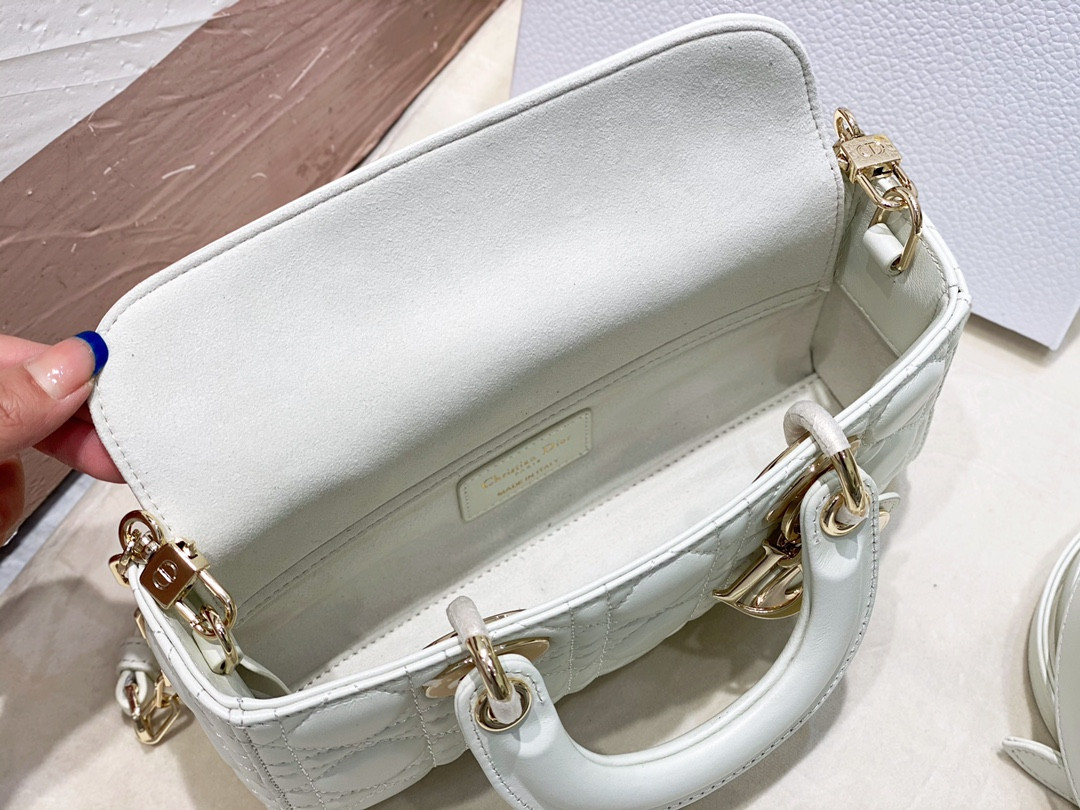 D10r SMALL LADY D-JOY BAG Latte