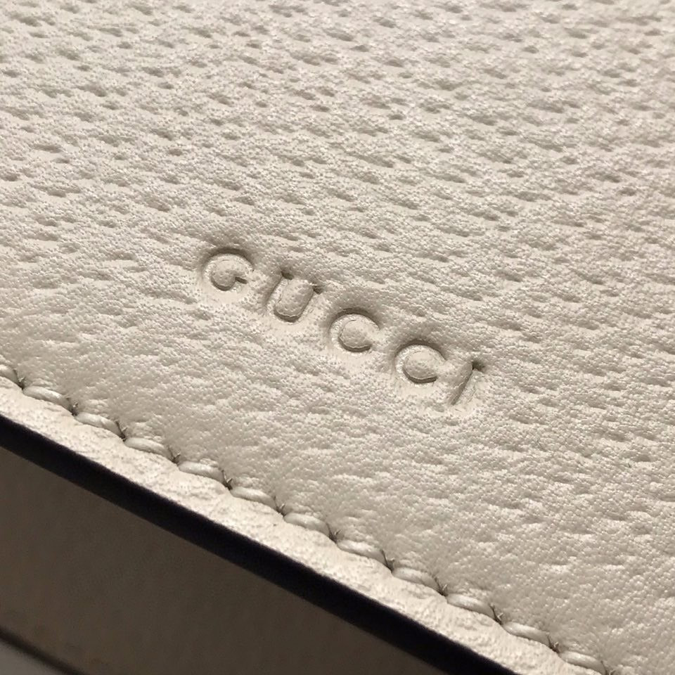 Gvc*1 DIONYSUS LEATHER SMALL RECTANGULAR BAG WHITE 28x17x9cm