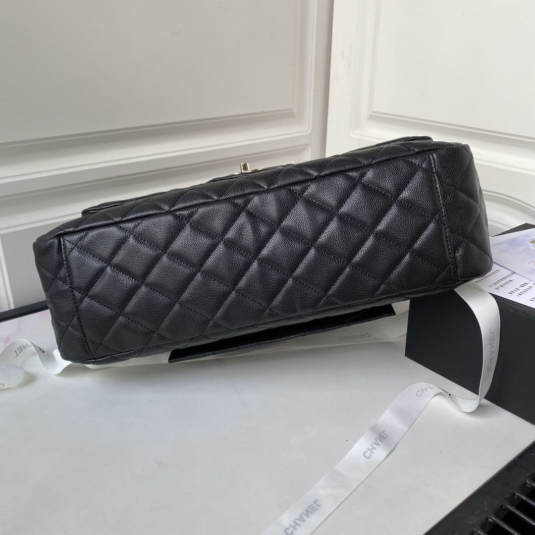 Ch**el CLASSIC FLAP BLACK 28x38x12cm