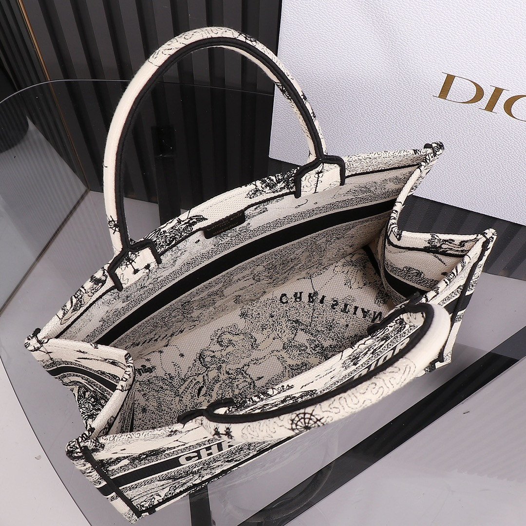 Medium D10r Book Tote De Jouy Zodiac 14 x 11 x 6.5 inches