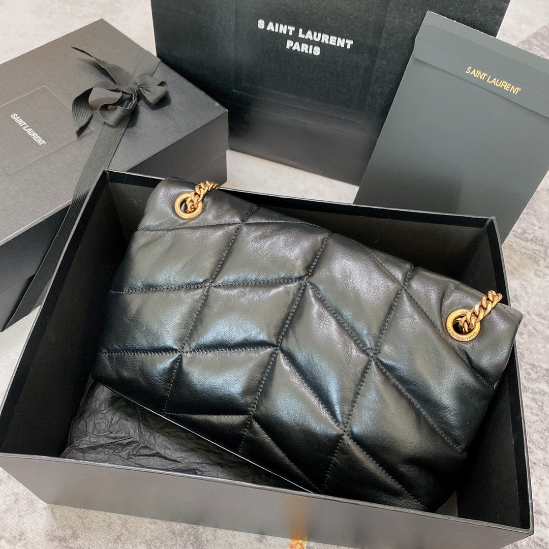 Y51 PUFFER SMALL IN NAPPA LEATHER BLACK 11.4 X 6.6 X 4.3 INCHES