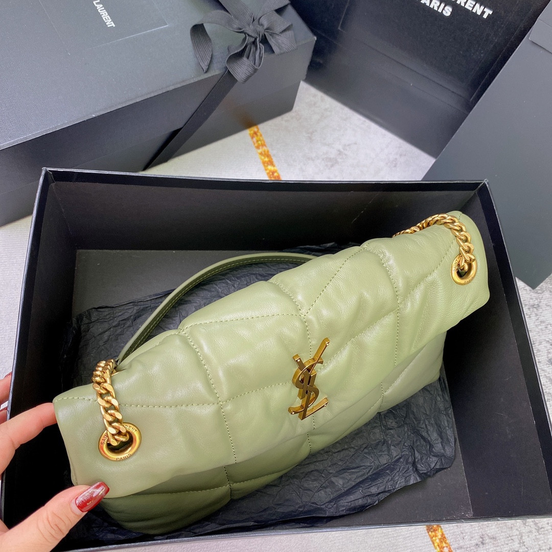 Y51 PUFFER SMALL IN NAPPA LEATHER GREEN 11.4 X 6.6 X 4.3 INCHES