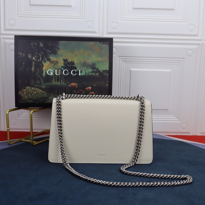 Gvc*1 DIONYSUS SMALL SHOULDER BAG WHITE 28x18x9cm