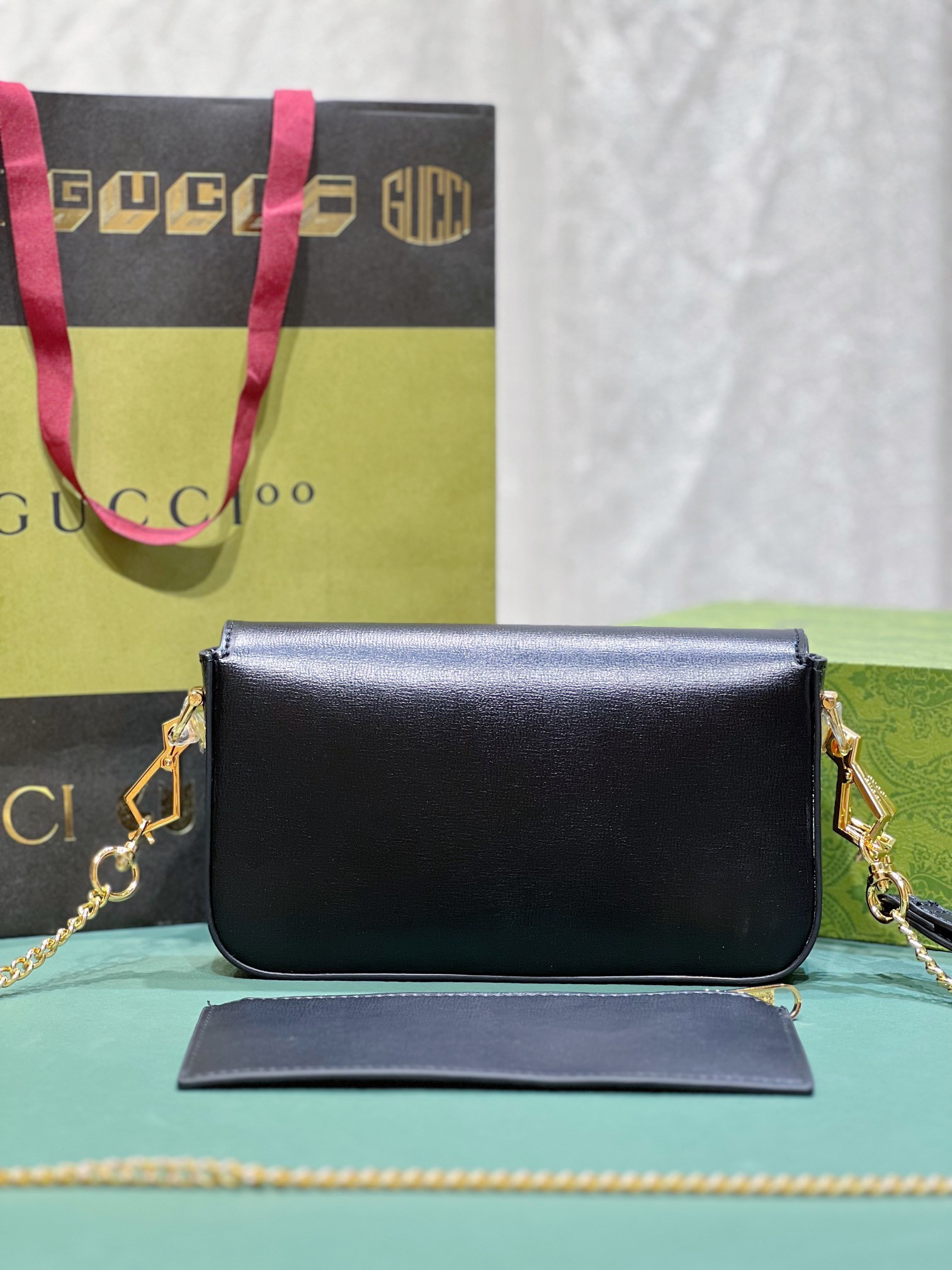 Gvc*1 HORSEBIT 1955 MINI BAG BLACK 8.5"W x 4.9"H x 1.2"D