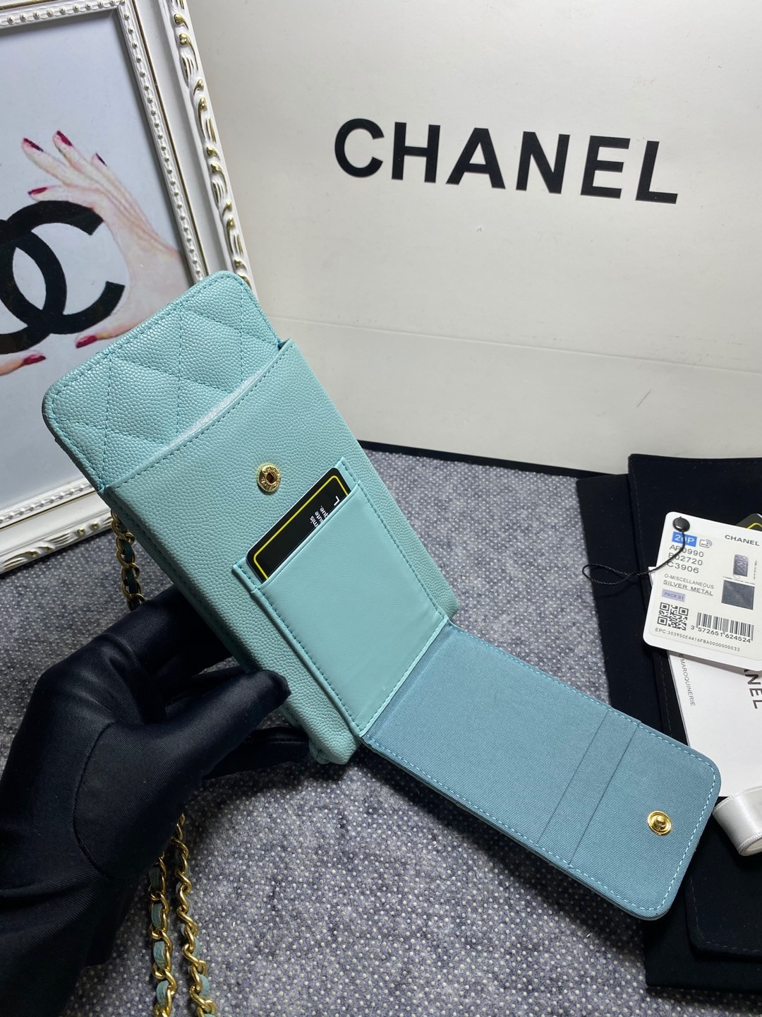 Ch**el LONG ZIPPED WALLET 19-11cm