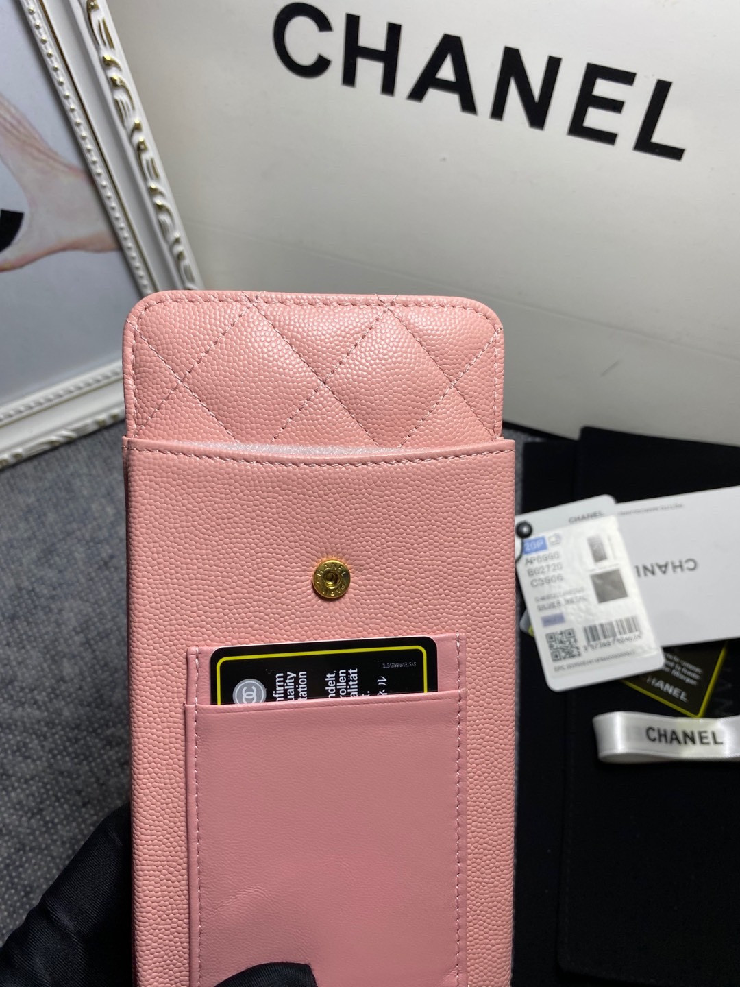 Ch**el LONG ZIPPED WALLET 19-11cm