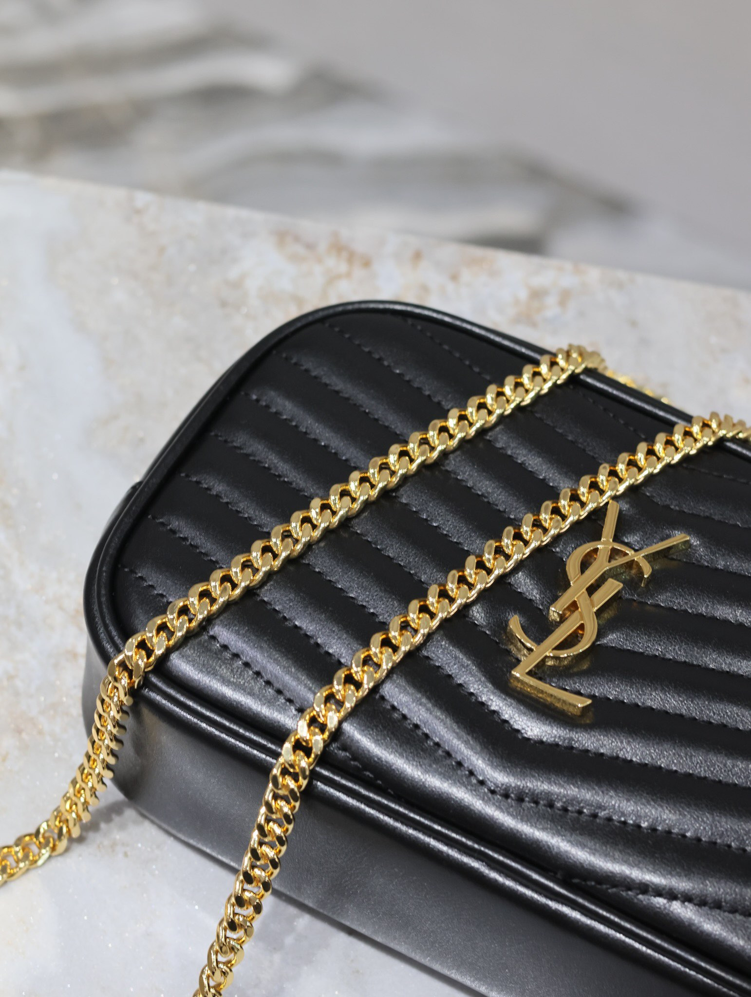 Y51 MINI LOU IN QUILTED LEATHER 7.5 X 4.1 X 2 INCHES