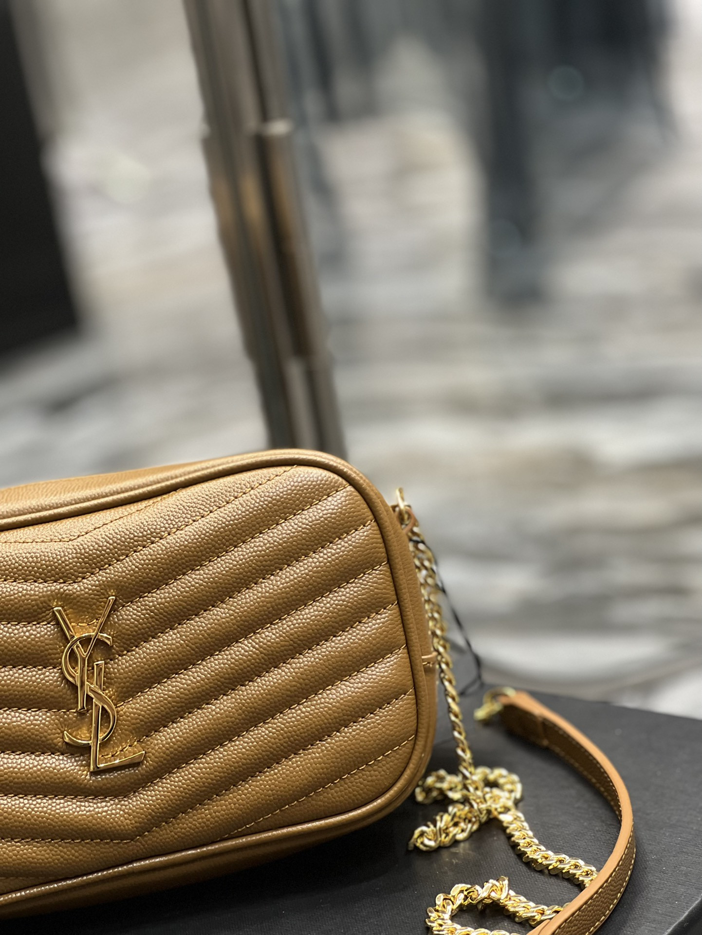 Y51 MINI LOU IN QUILTED LEATHER 7.5 X 4.1 X 2 INCHES
