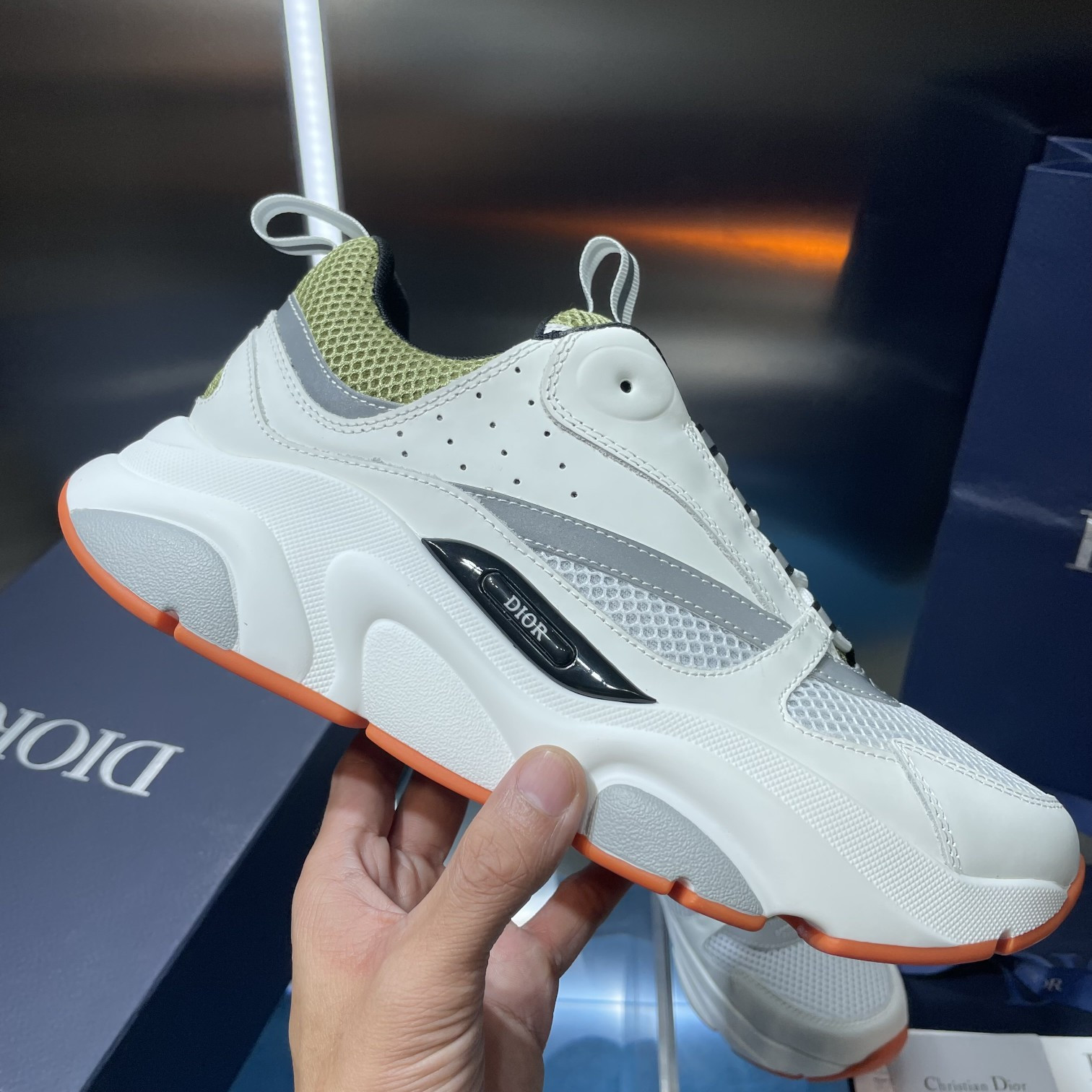 UA D10r B22 white and green Sneaker