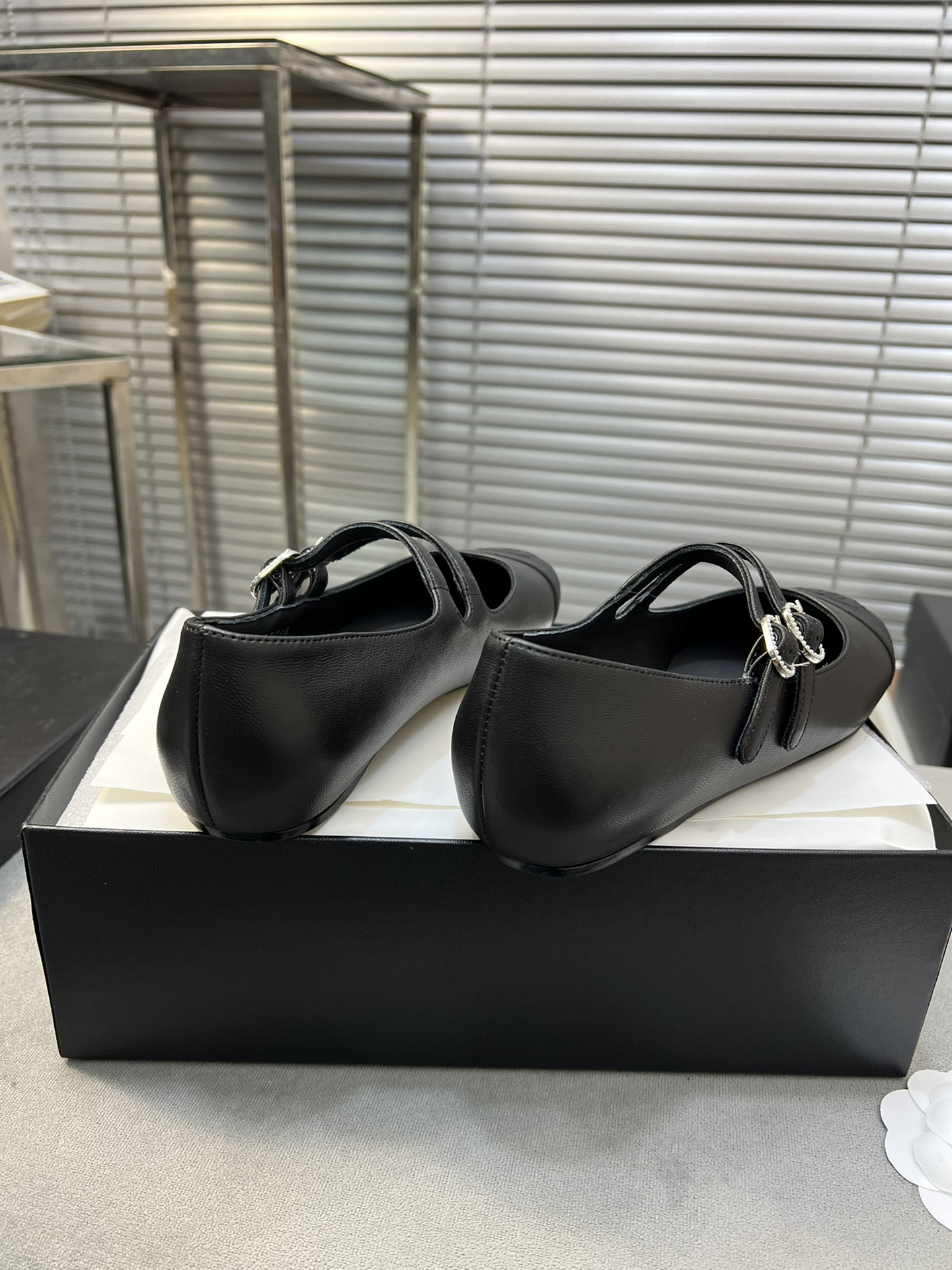 UA Ch**el MARY JANES Lambskin & Grosgrain