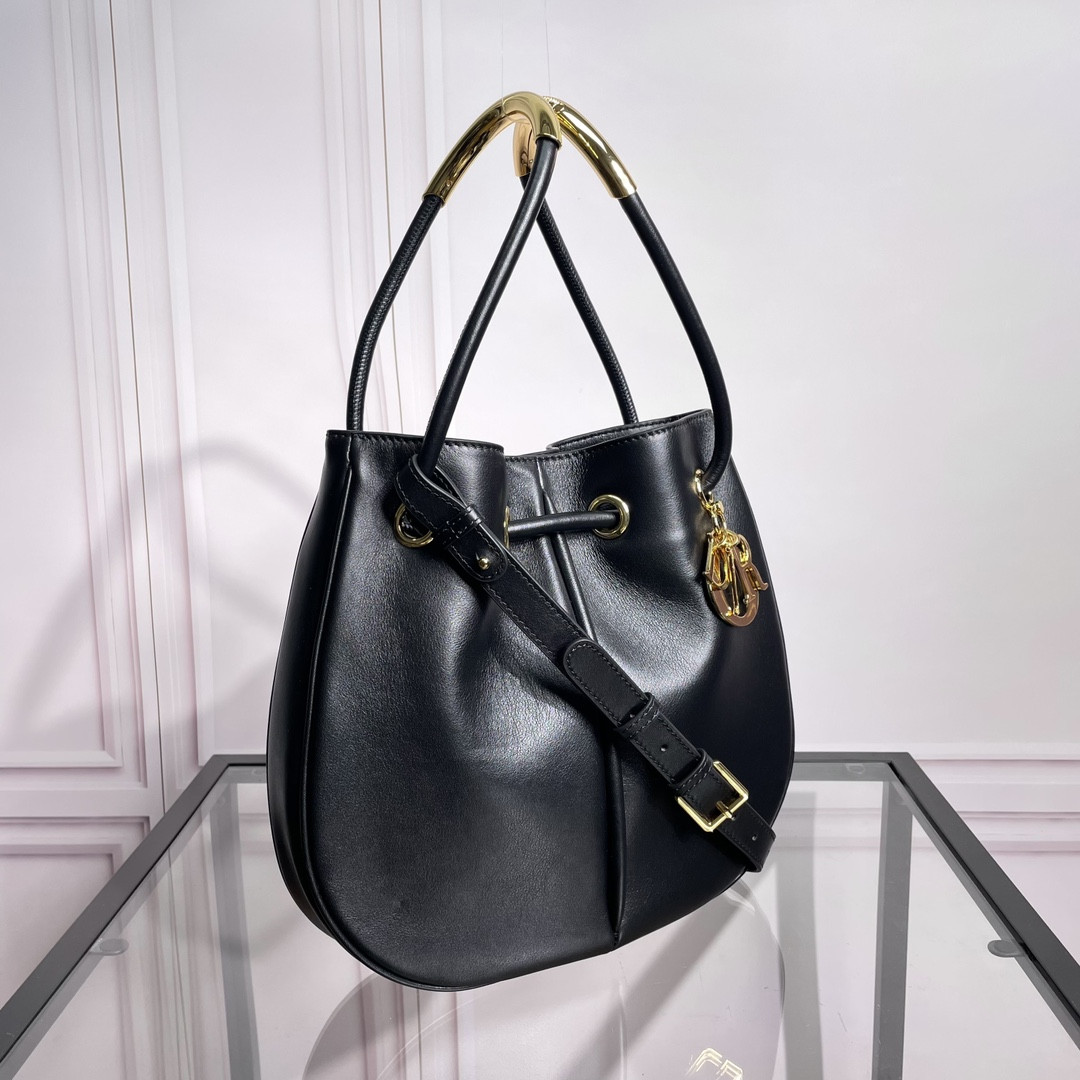 Medium D10r Nolita Bag Black Calfskin 11 x 10 x 2 inches