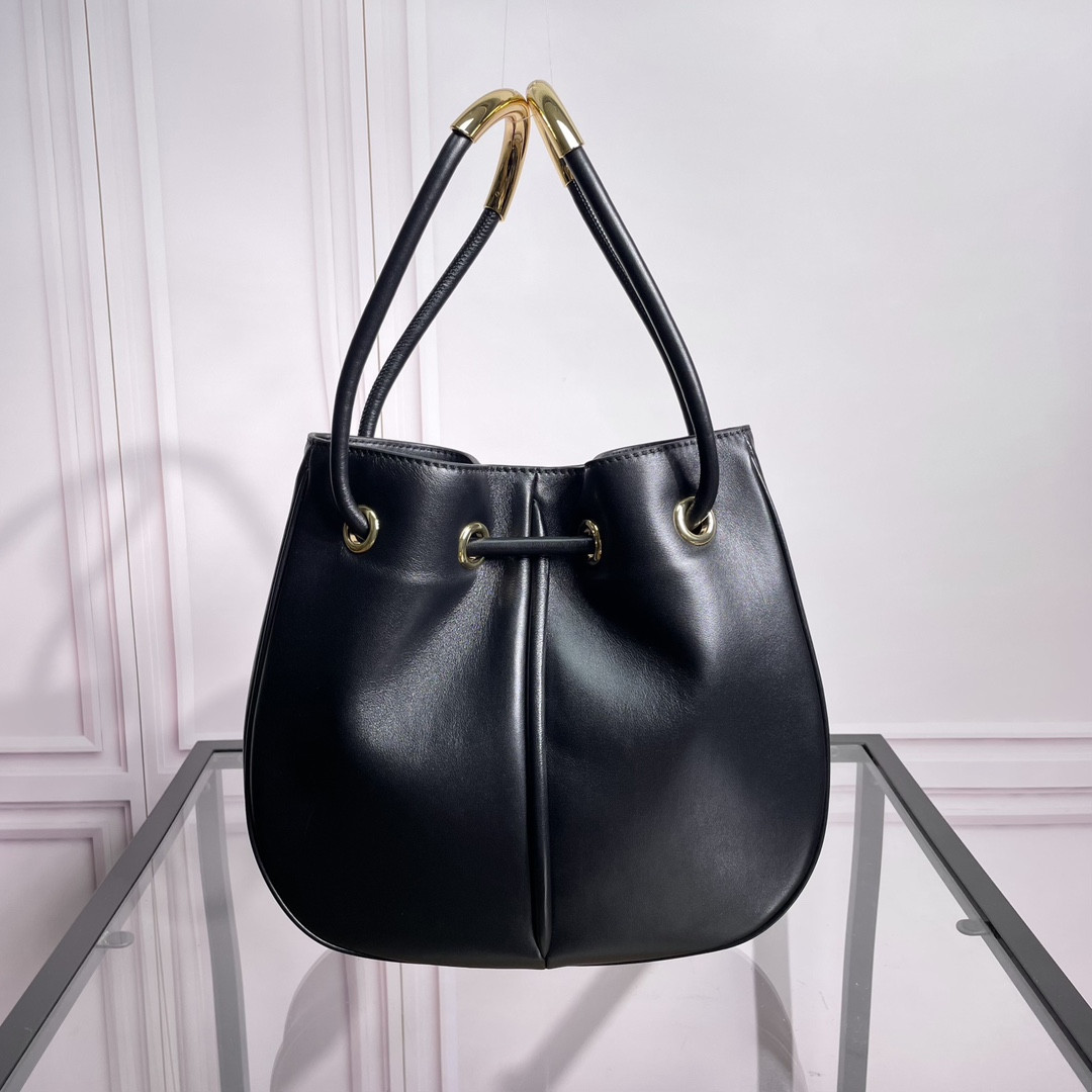 Medium D10r Nolita Bag Black Calfskin 11 x 10 x 2 inches