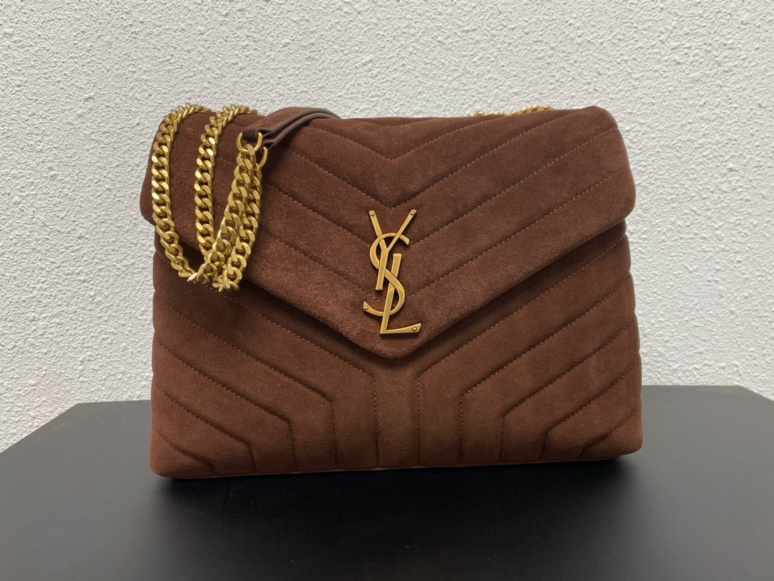 Y51 LOULOU QUILTED SUEDE 32x22x9cm