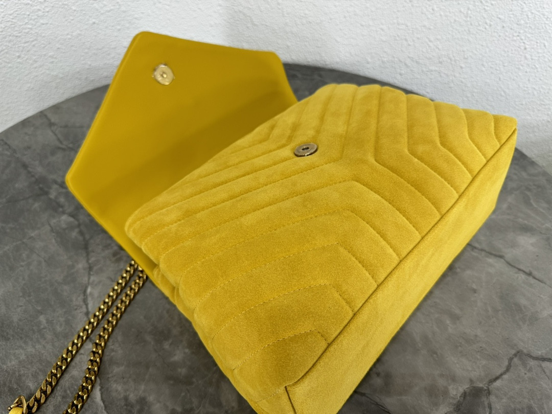 Y51 LOULOU QUILTED SUEDE 32x22x9cm