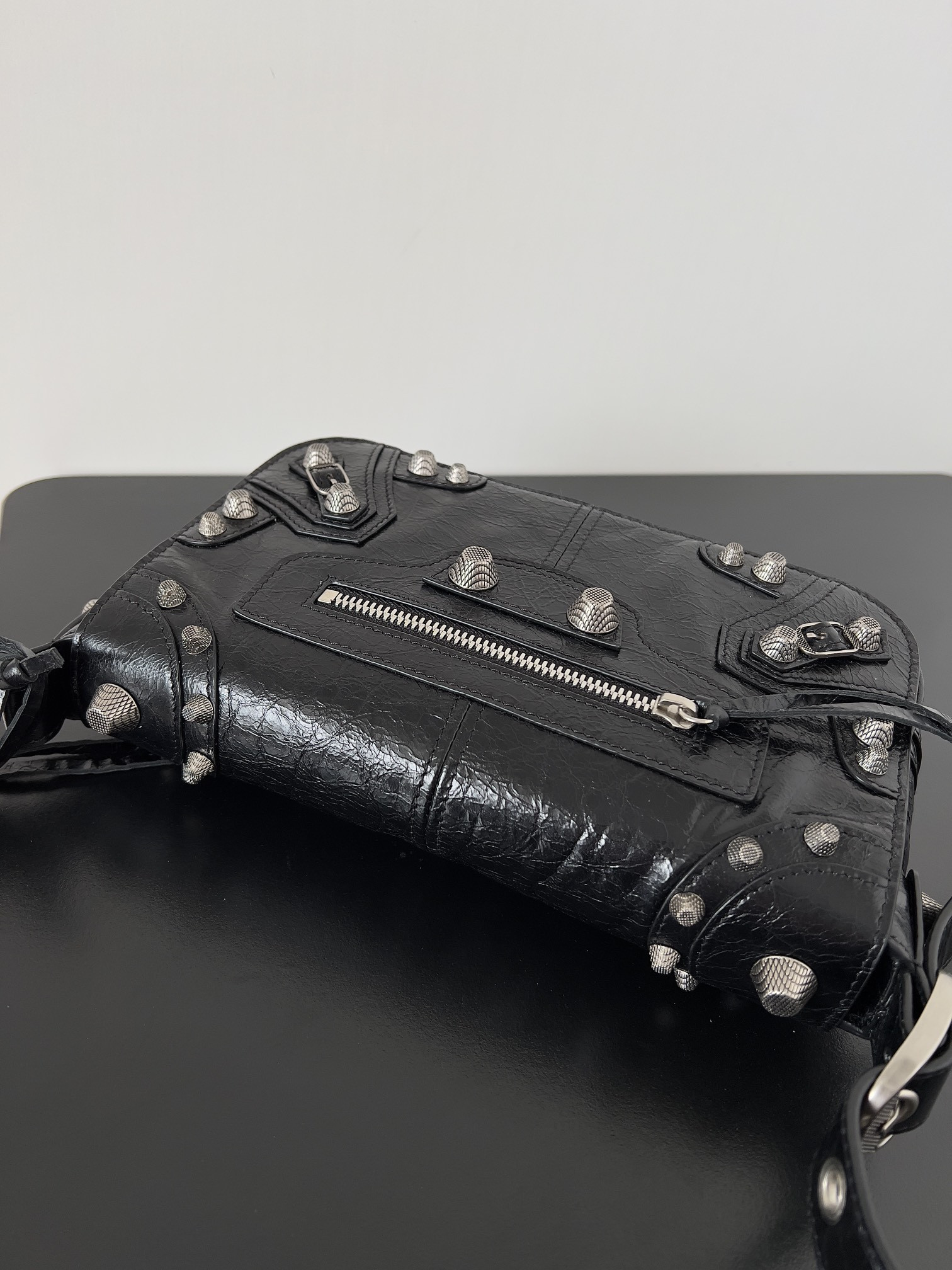 Ba1en*iaga le cagole mini flap bag in black 24 x 14 x 5 cm