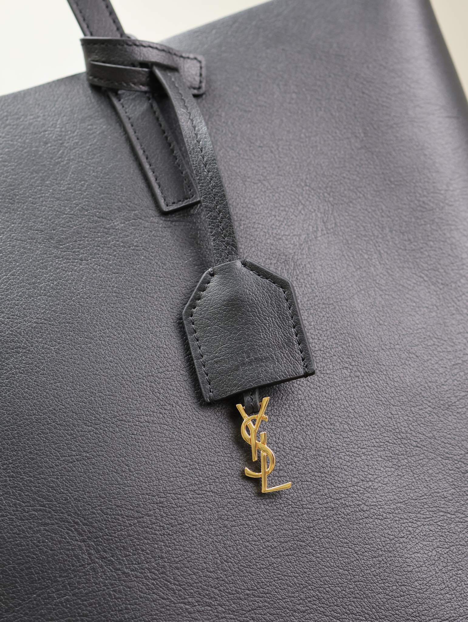 Y51 SHOPPING Sa1nt Lau*nt IN LEATHER 32.5×35×10.5cm