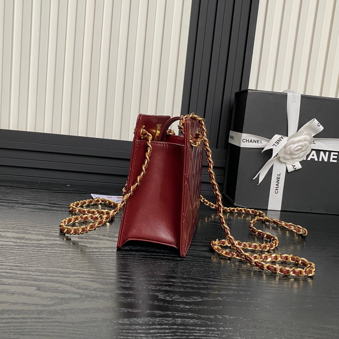 Ch**el 24K Handbag 16×21×7cm