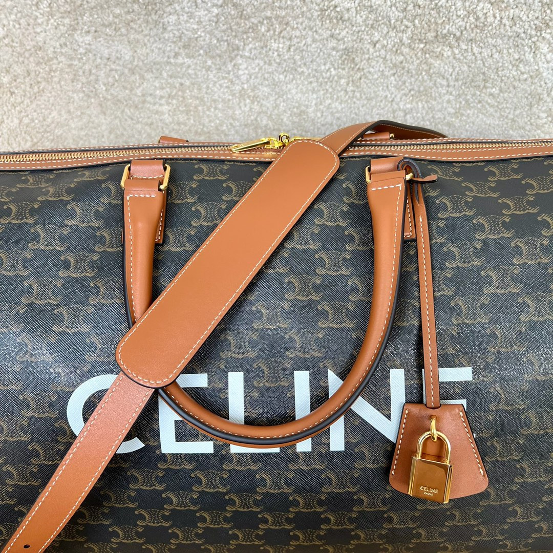 Ce1i*e Large Travel Bag IN Triomphe Canvas with Ce1i*e Print 50x27x23cm