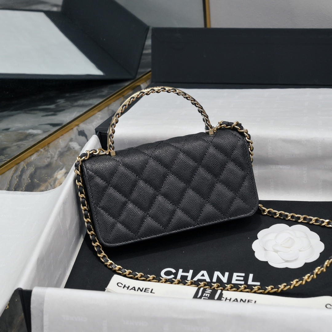 Ch**el woc CLASSIC WALLET ON CHAIN 17cm