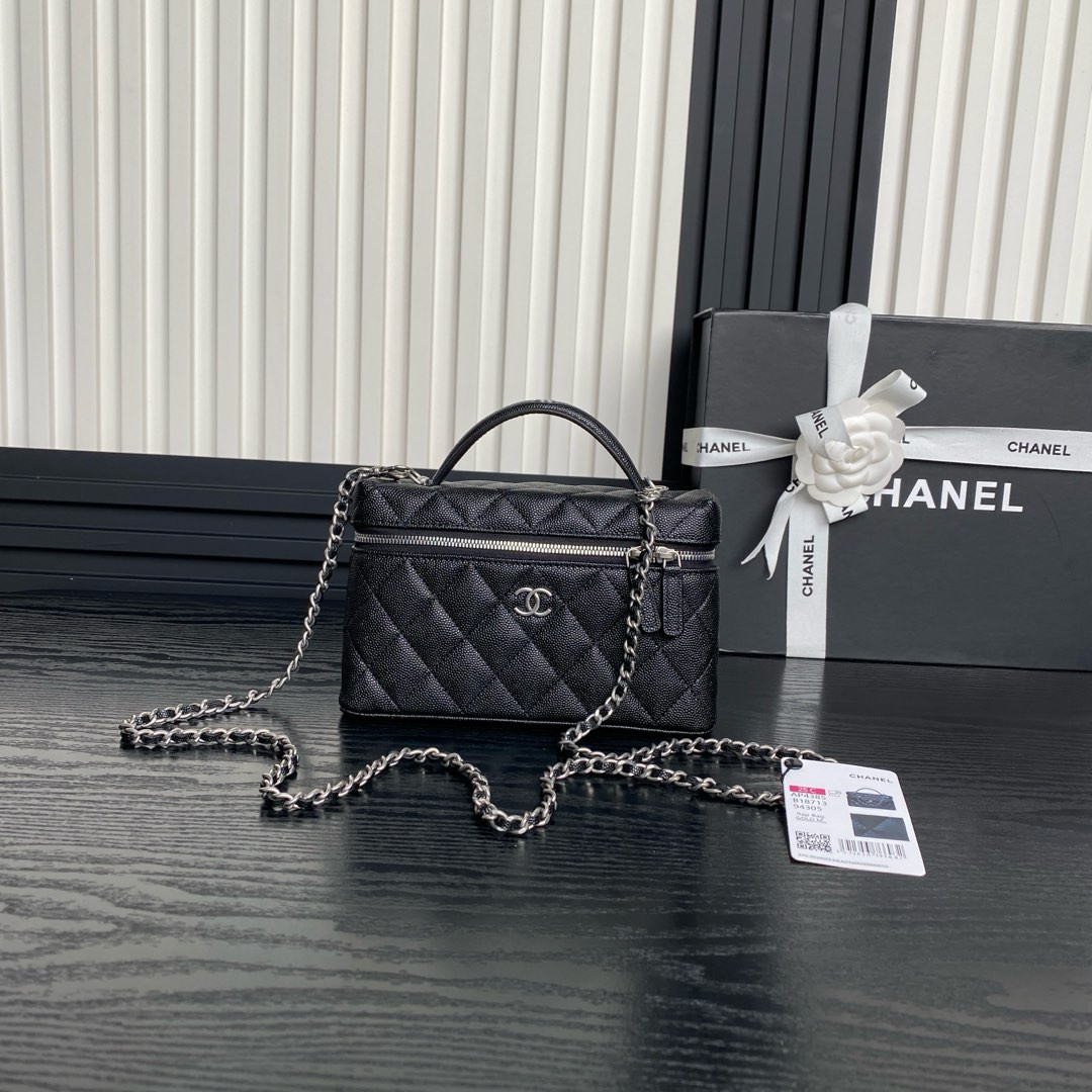 Ch**el classic vanity with chain handbag 17x19.5x5cm