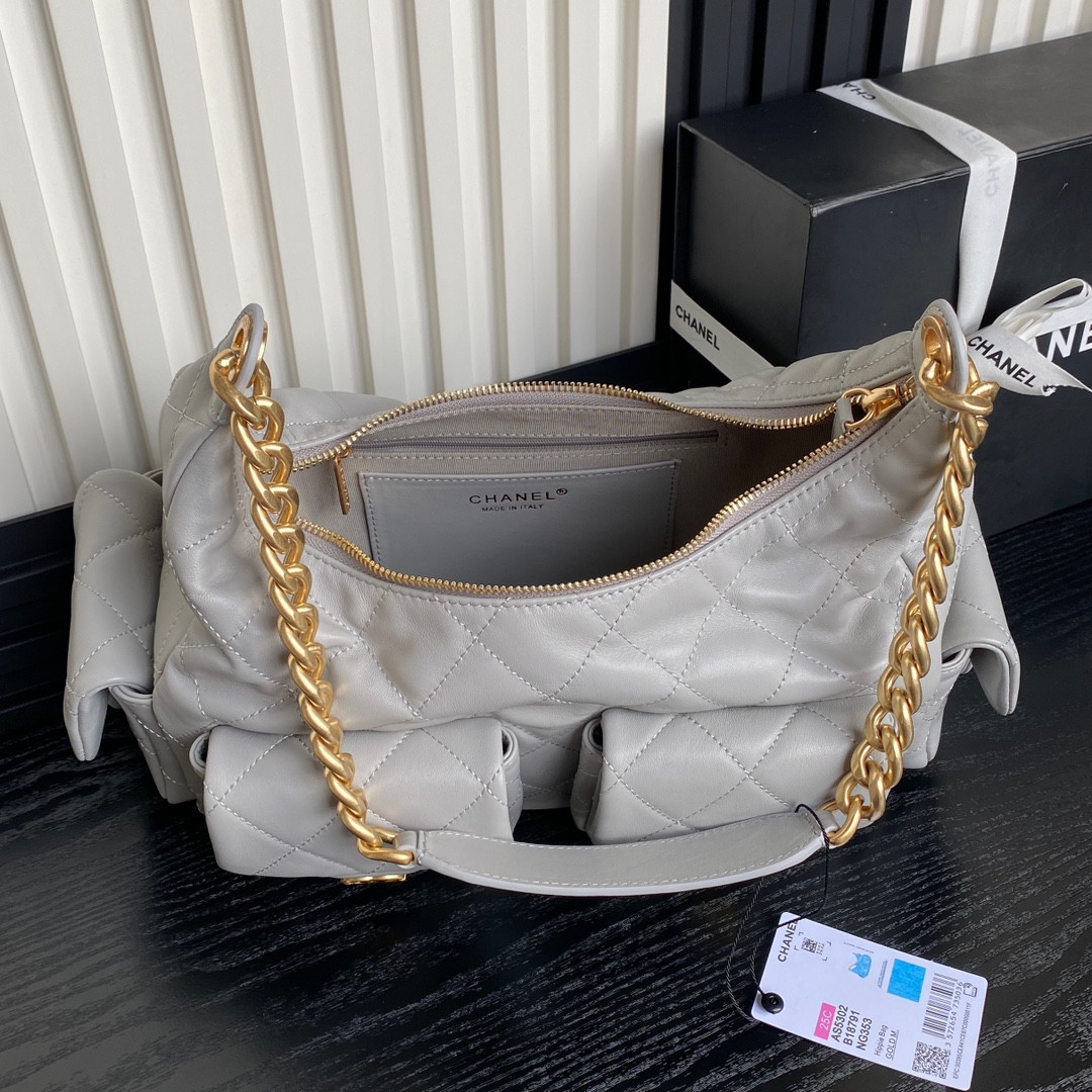 Ch**el 25c Maxi Hobo Bag 27×35×18cm
