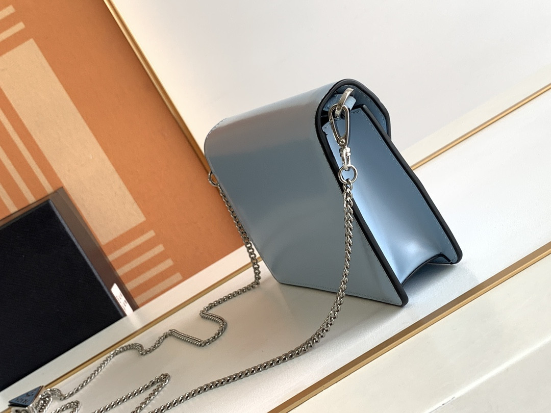 Pra*a Brushed Leather Shoulder Bag 17x 9.5x3.5cm