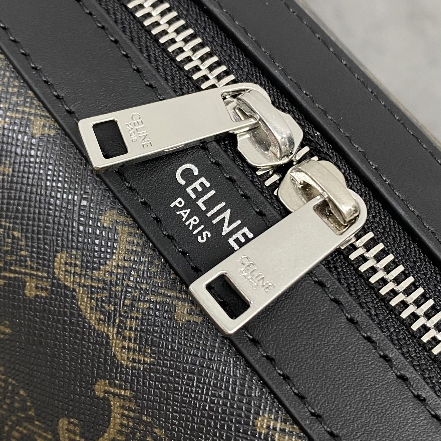 Ce1i*e MINI BOSTON IN TRIOMPHE CANVAS AND CALFSKIN 22x16x10cm