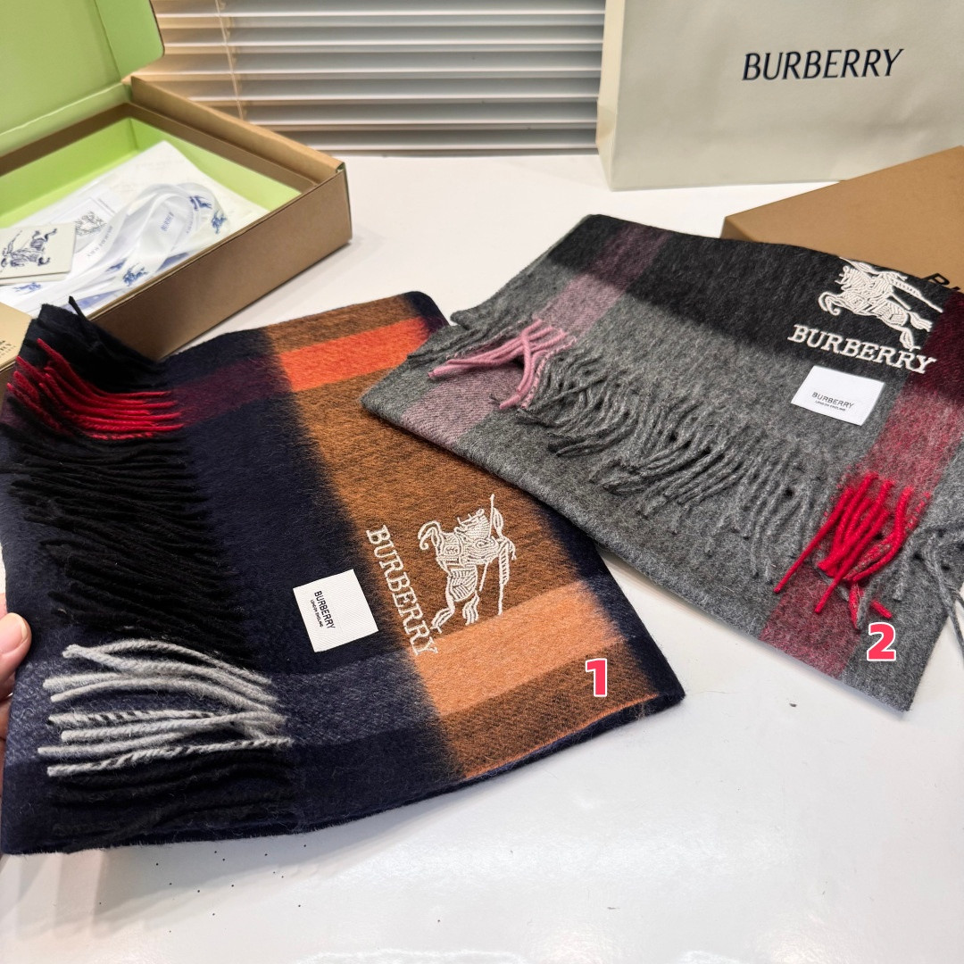Bv*b*rry scarf 30x180cm 100% cashmere