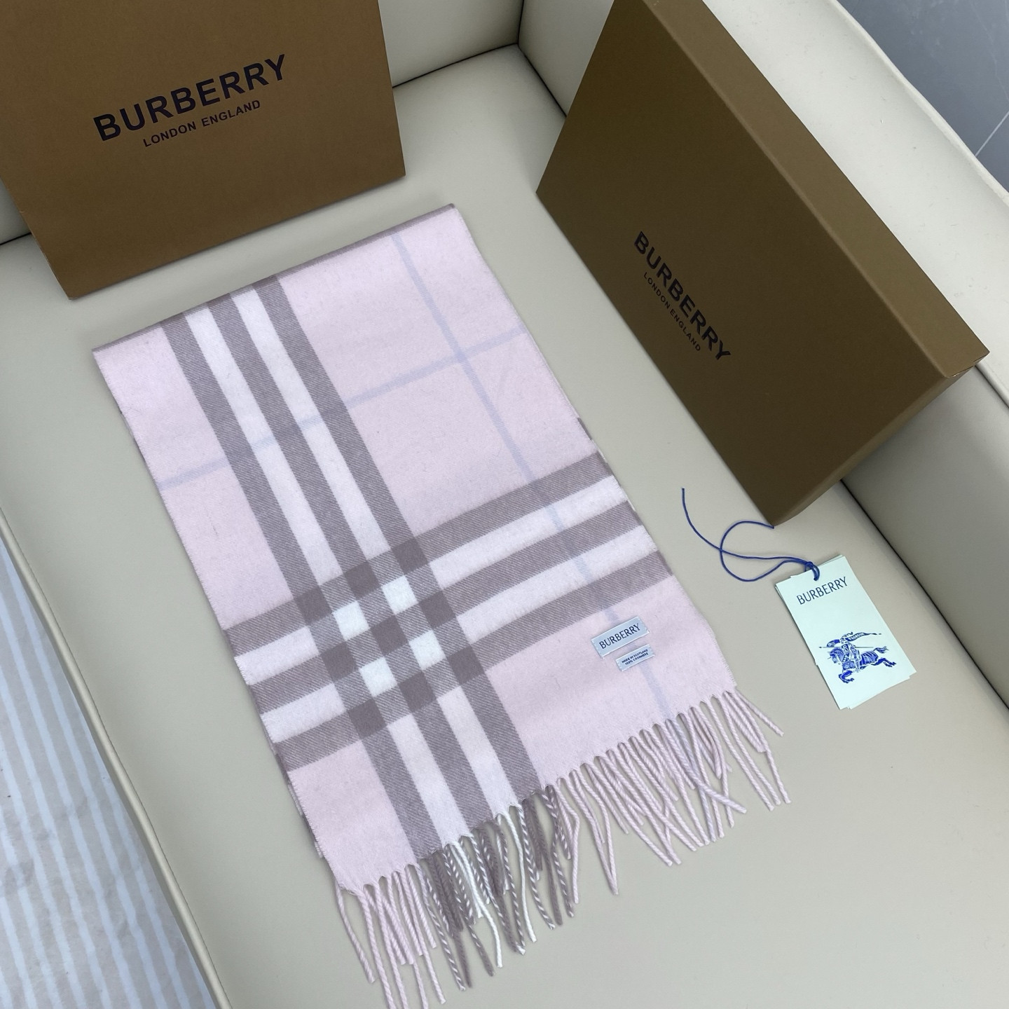 Bv*b*rry scarf 30x168cm 100% cashmere