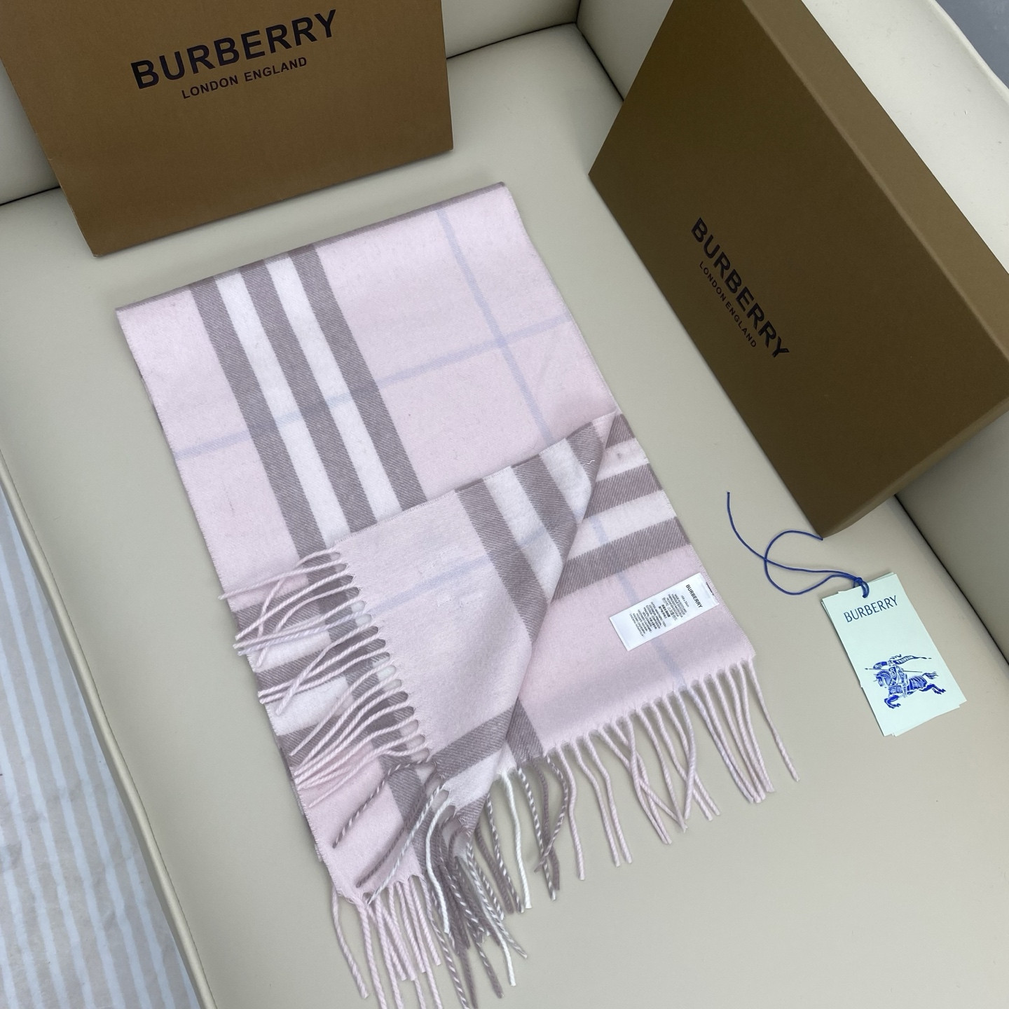 Bv*b*rry scarf 30x168cm 100% cashmere