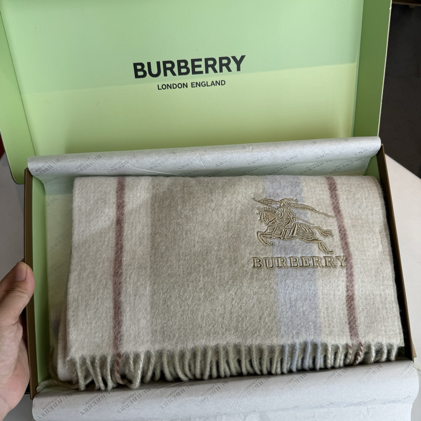 Bv*b*rry scarf 30x180cm 100% lambswool