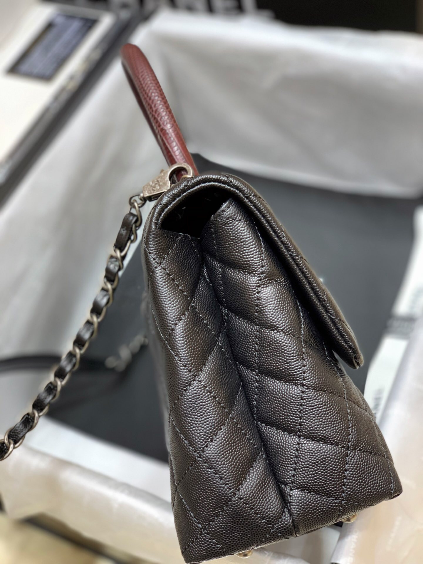 Ch**el COCO Handle bag medium 28cm