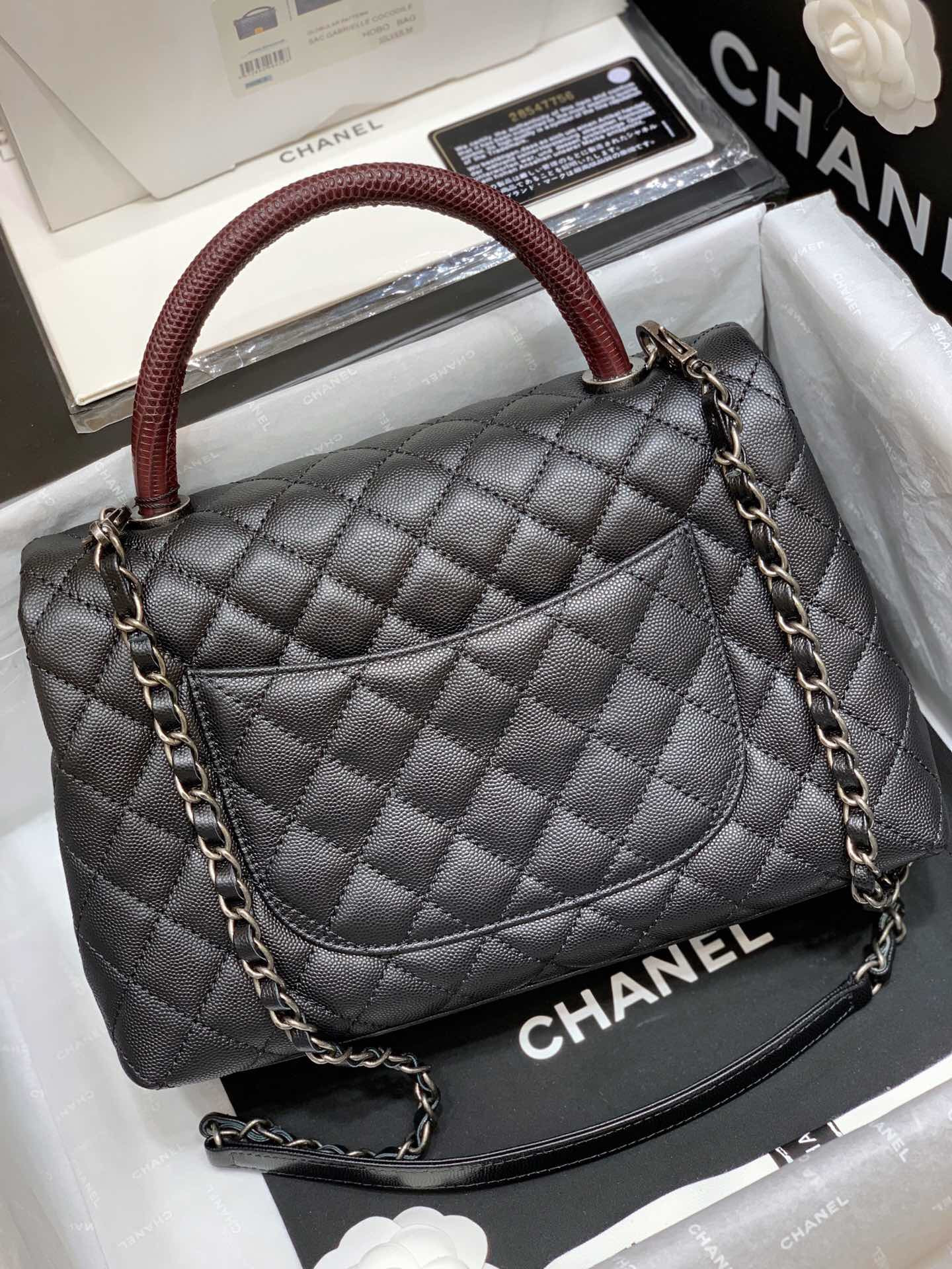 Ch**el COCO Handle bag medium 28cm